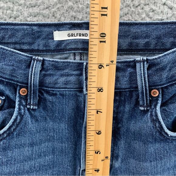GRLFRND Tatum Cropped Straight Leg Frayed Raw Hem Button Fly Women's -  Size: 24 - Picture 10 of 16